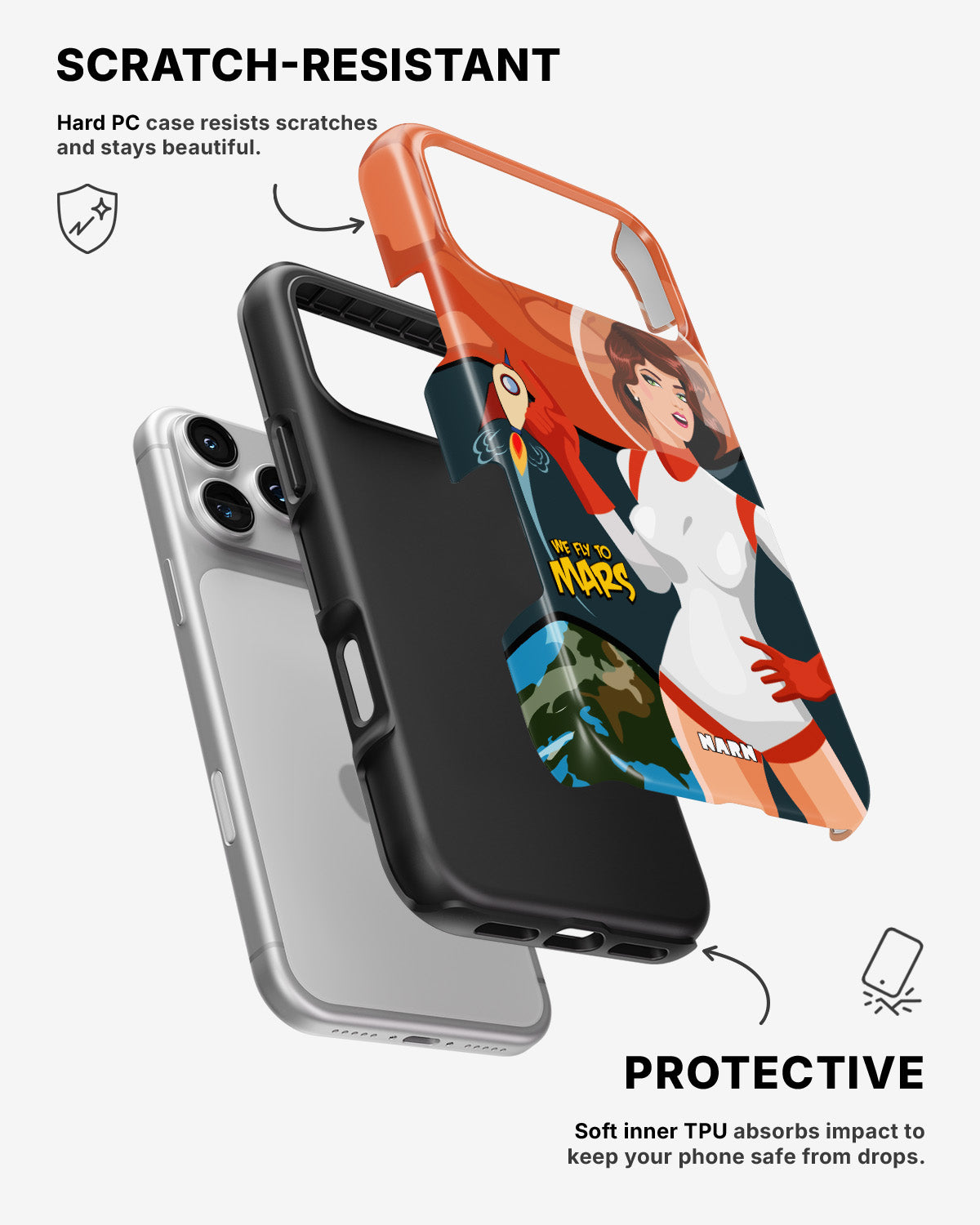 iPhone 17 Pro Max Tough Case – We Fly To Mars - View 2