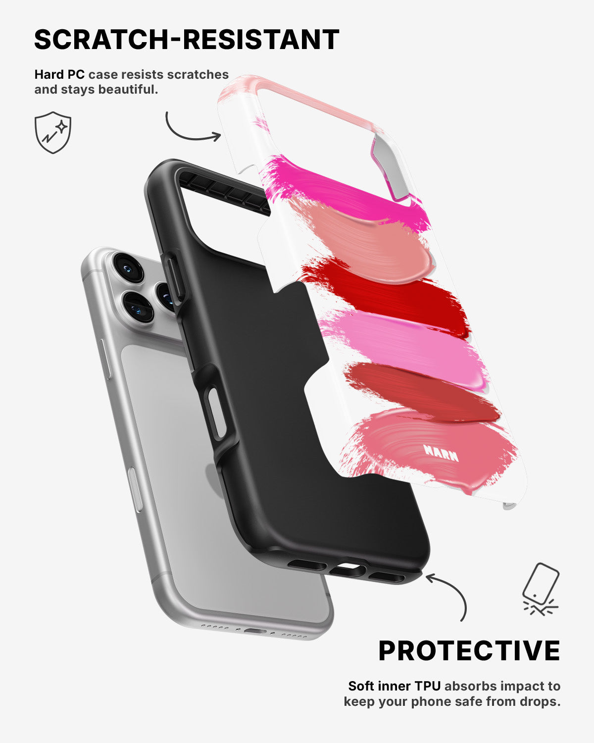 iPhone 17 Pro Max Tough Case – Lipstick Smears - View 2