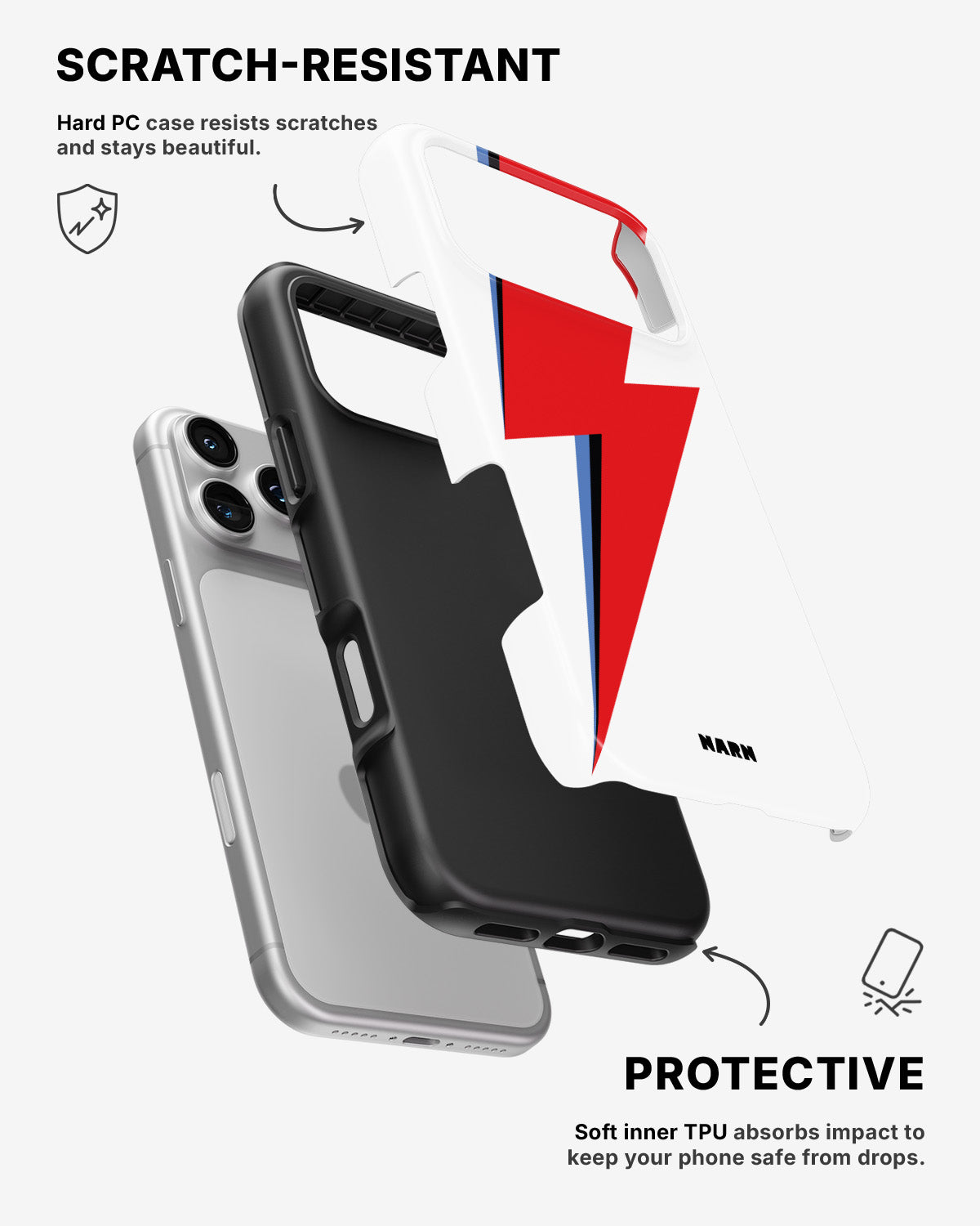 iPhone 17 Pro Max Tough Case – White Bowie  - View 2
