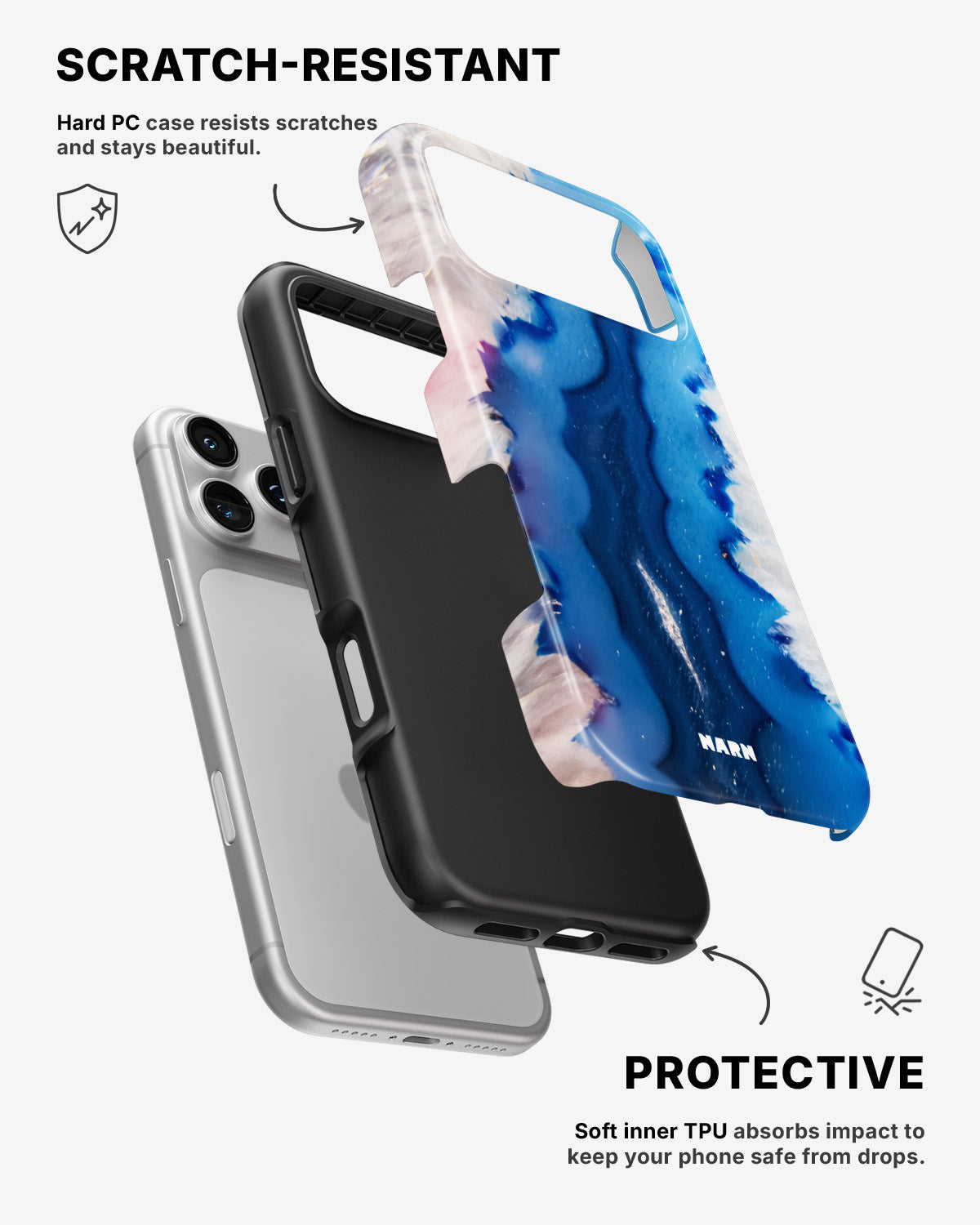iPhone 17 Pro Max Tough Case – Blue Agate - View 2