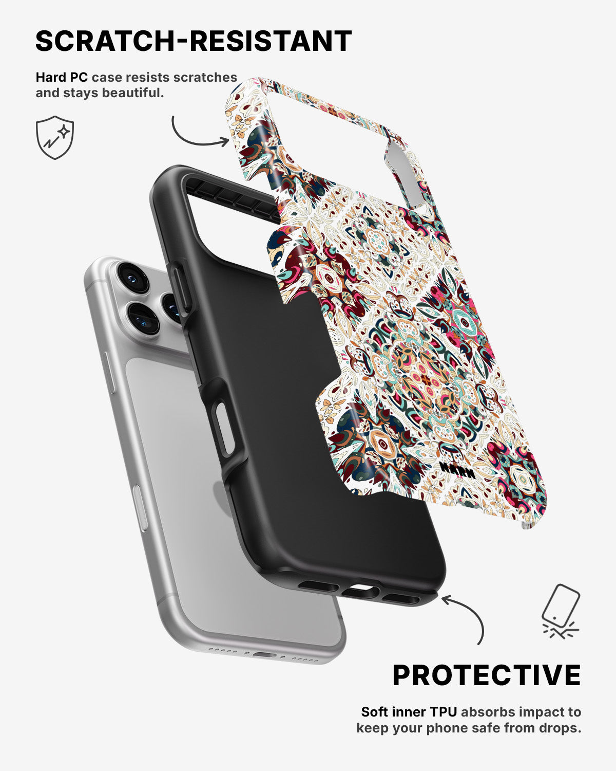 iPhone 17 Pro Max Tough Case – Luxury Tile - View 2