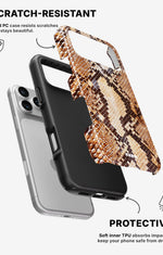iPhone 17 Pro Max Tough Case – Brown Snakeskin - View 2