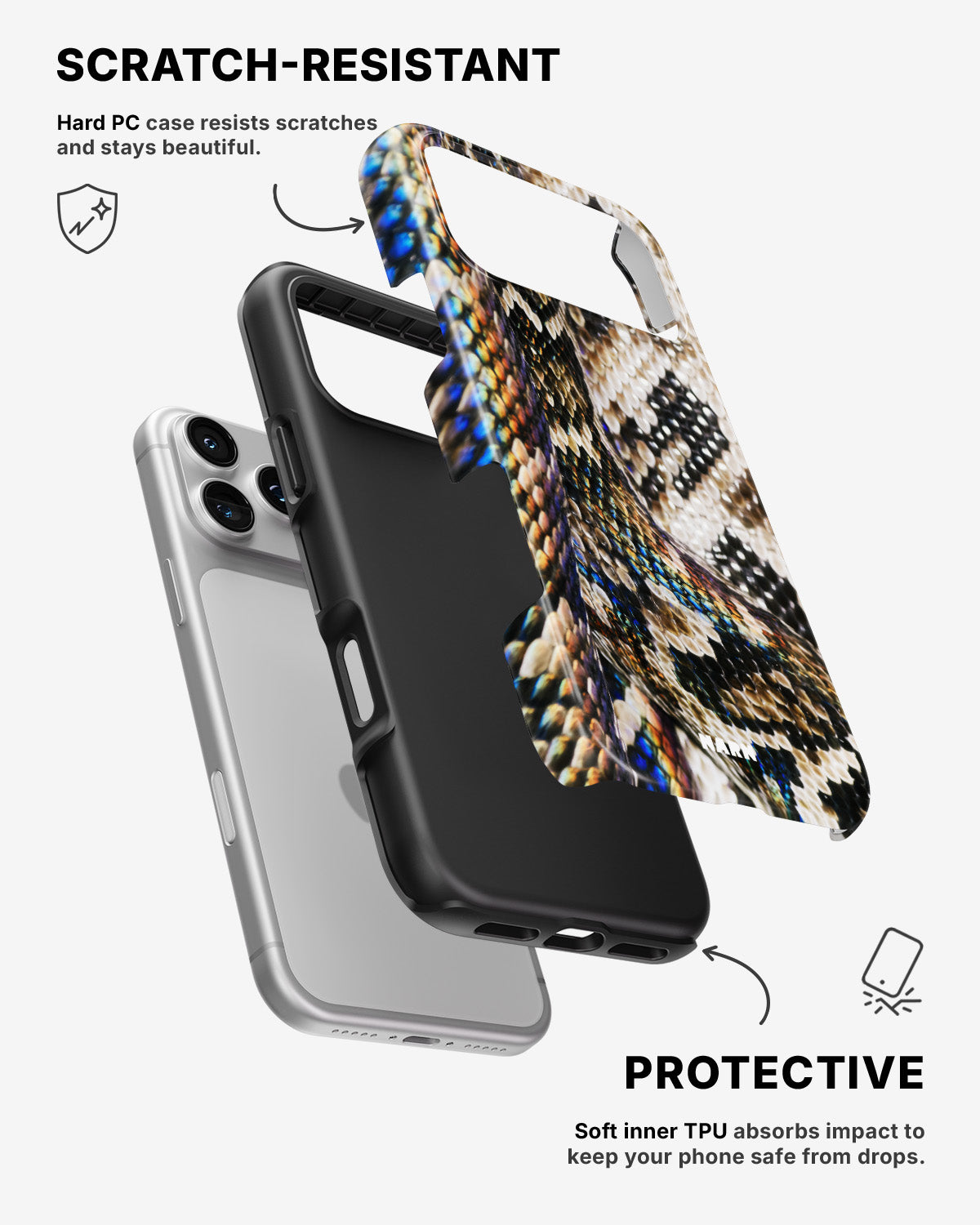 iPhone 17 Pro Max Tough Case – Shining Snakeskin - View 2