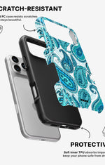 iPhone 17 Pro Max Tough Case – Turquoise Paisley - View 2