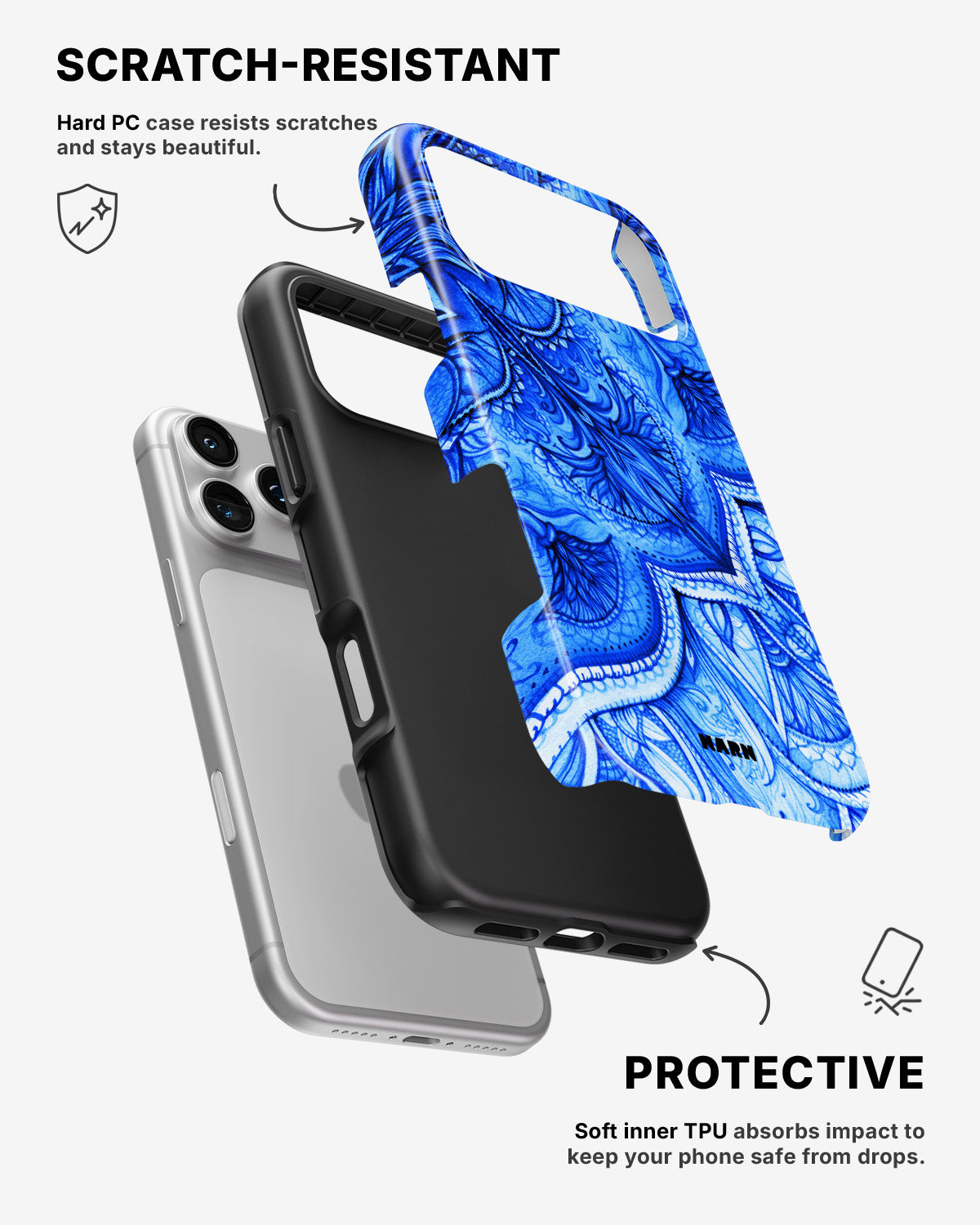 iPhone 17 Pro Max Tough Case – Blue Vintage - View 2
