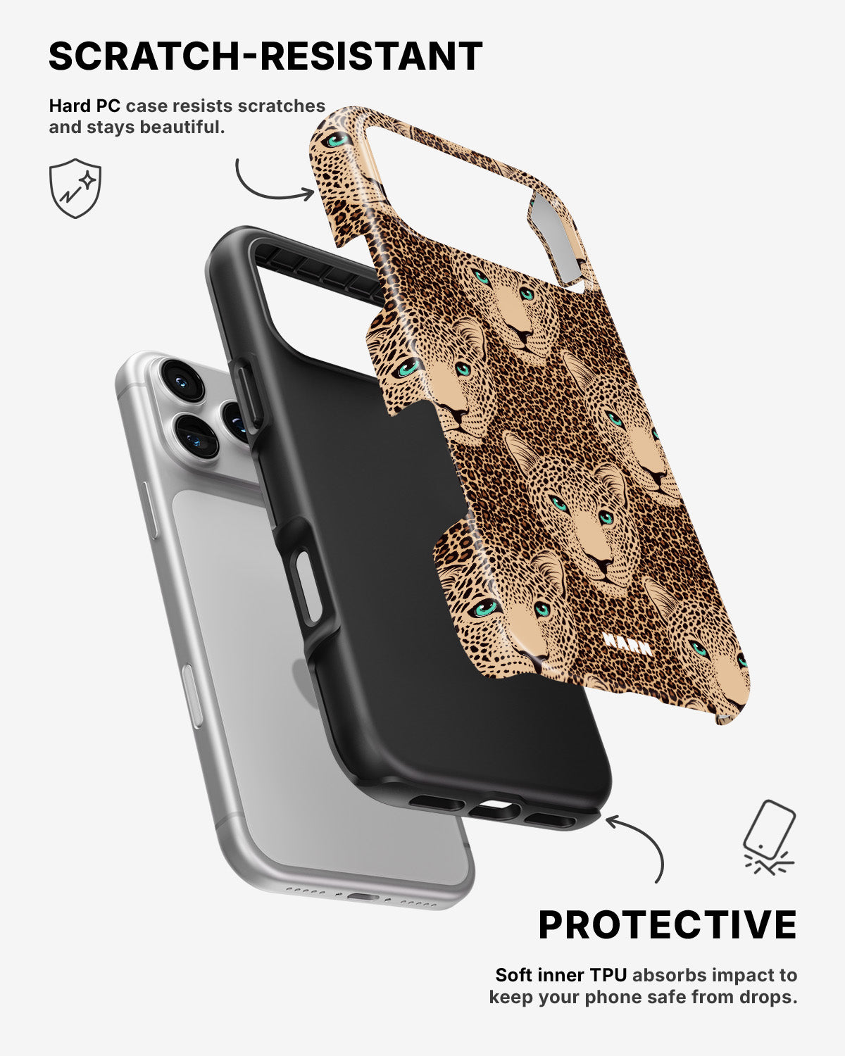 iPhone 17 Pro Max Tough Case – Leopard Gaze - View 2