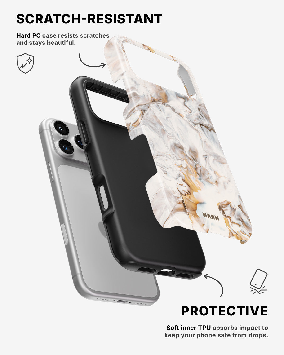 iPhone 17 Pro Max Tough Case – Icy Caramel - View 2