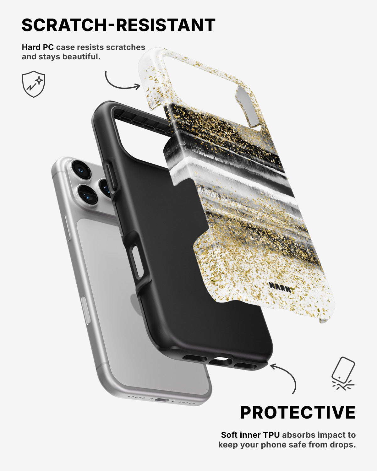 iPhone 17 Pro Max Tough Case – Sparkly Tie Dye - View 2