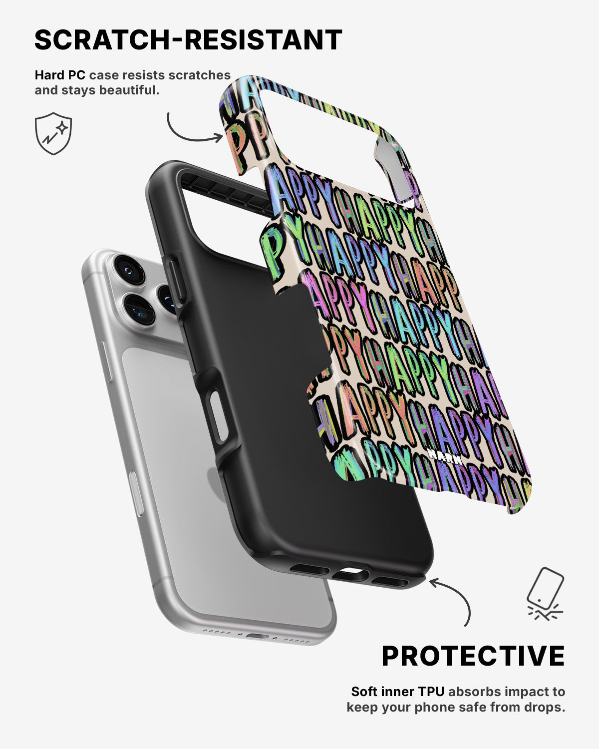 iPhone 17 Pro Max Tough Case – Happy - View 2