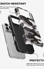 iPhone 17 Pro Max Tough Case – Grey Camo - View 2