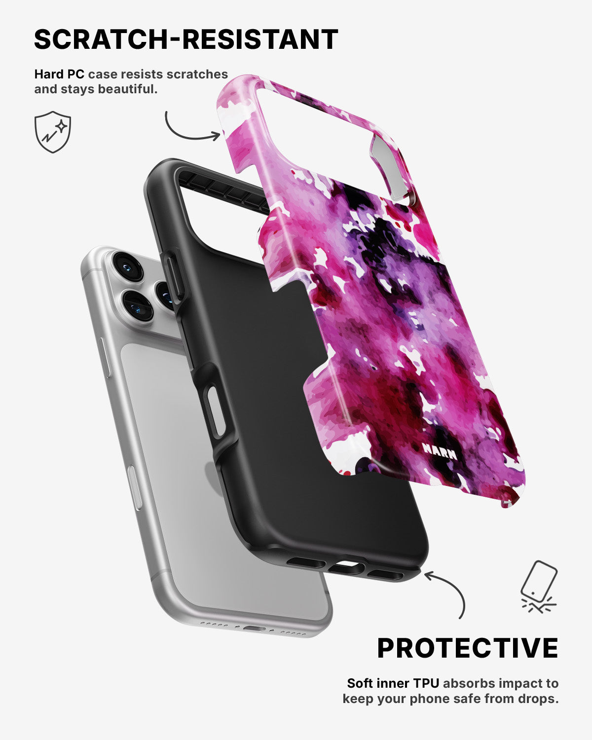 iPhone 17 Pro Max Tough Case – Floral Splash - View 2