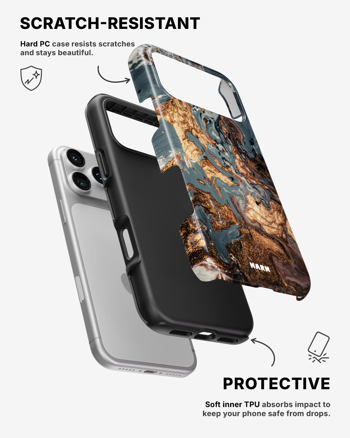 iPhone 17 Pro Max Tough Case – Molten Gold - View 2