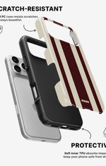 iPhone 17 Pro Max Tough Case – Bordeaux Stripe - View 2