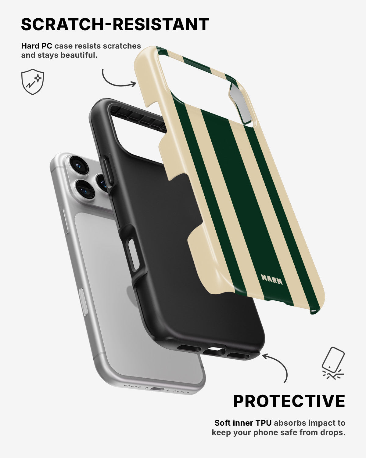 iPhone 17 Pro Max Tough Case – Vert Stripe - View 2