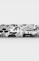 iPhone 17 Pro Max Tough Case – Black & White Bloom - View 3