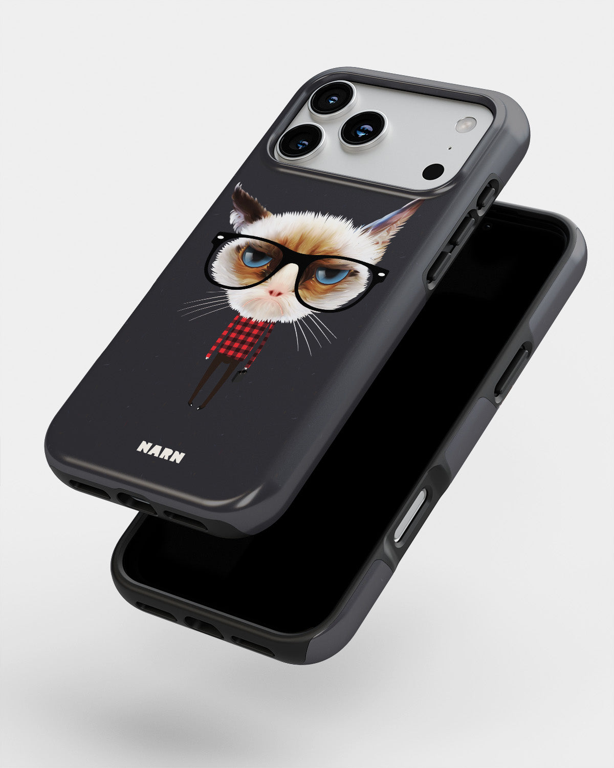 iPhone 17 Pro Max Tough Case – Hipster Cat - View 4