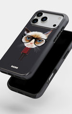 iPhone 17 Pro Max Tough Case – Hipster Cat - View 4