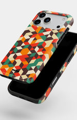 iPhone 17 Pro Max Tough Case – Retro Geometric - View 4