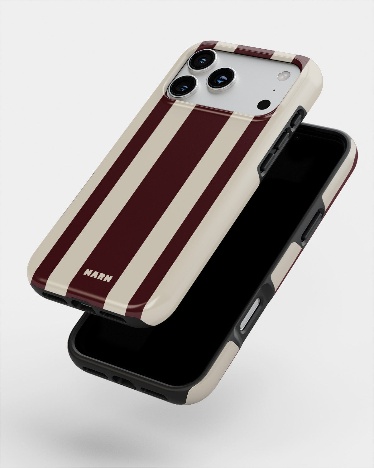 iPhone 17 Pro Max Tough Case – Bordeaux Stripe - View 4