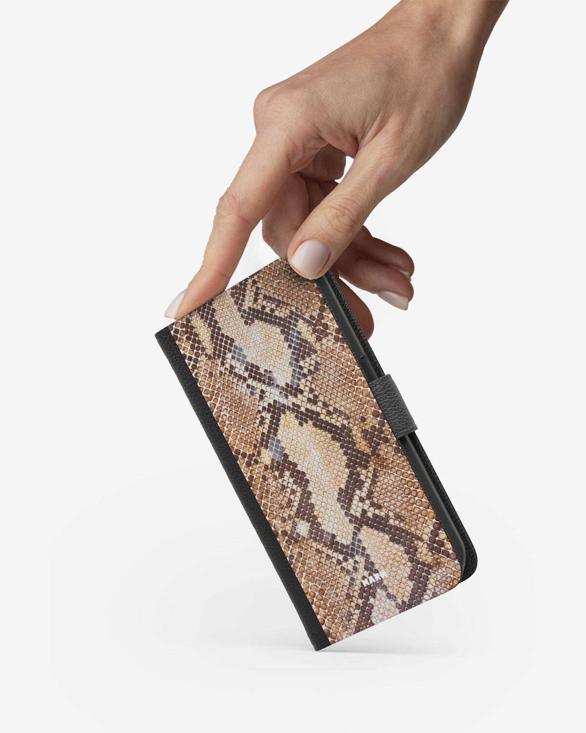 Doro 8050 Wallet Case - Brown Snakeskin - View 2