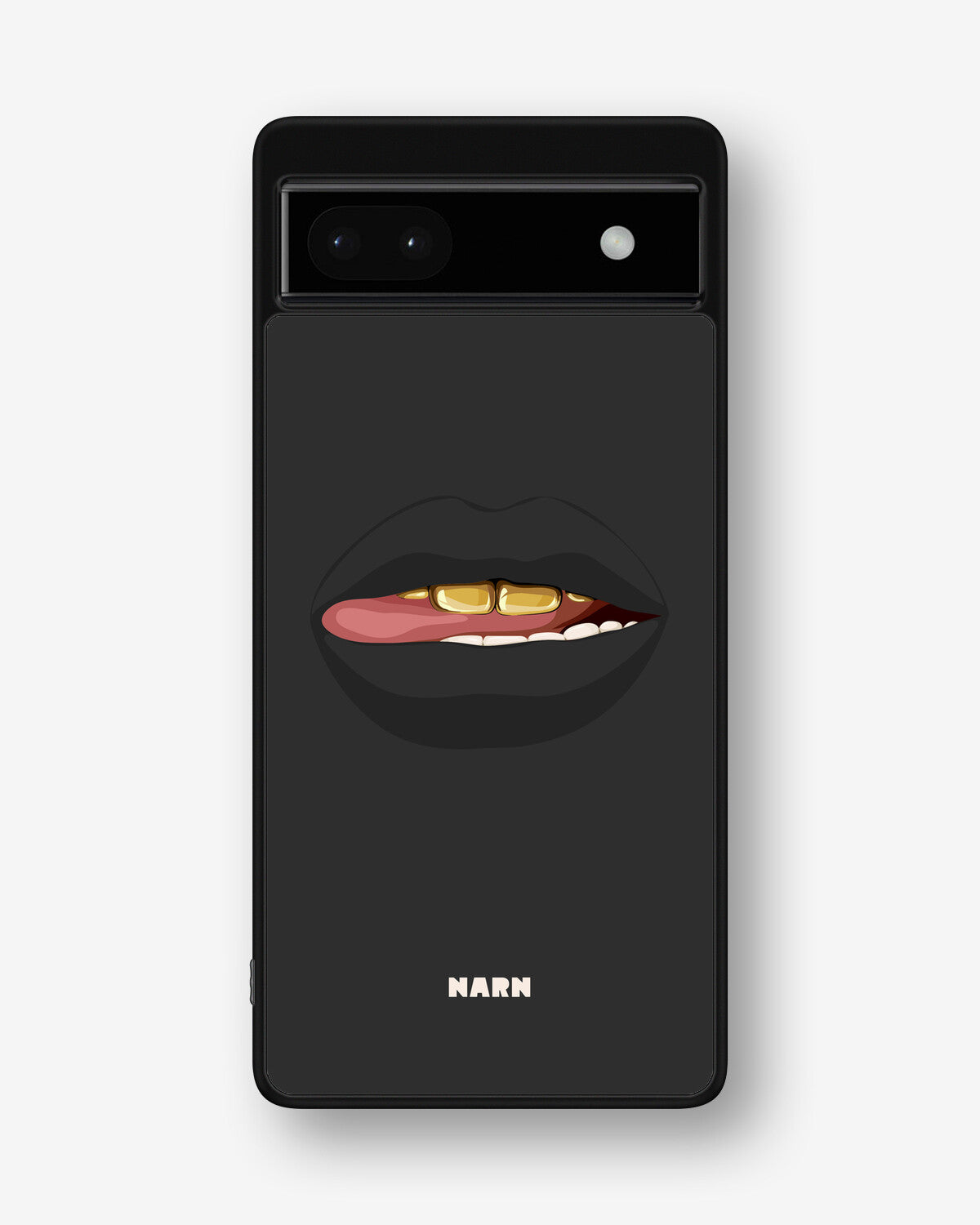 Google Pixel 6a Hard Case – Golden Lips - View 1
