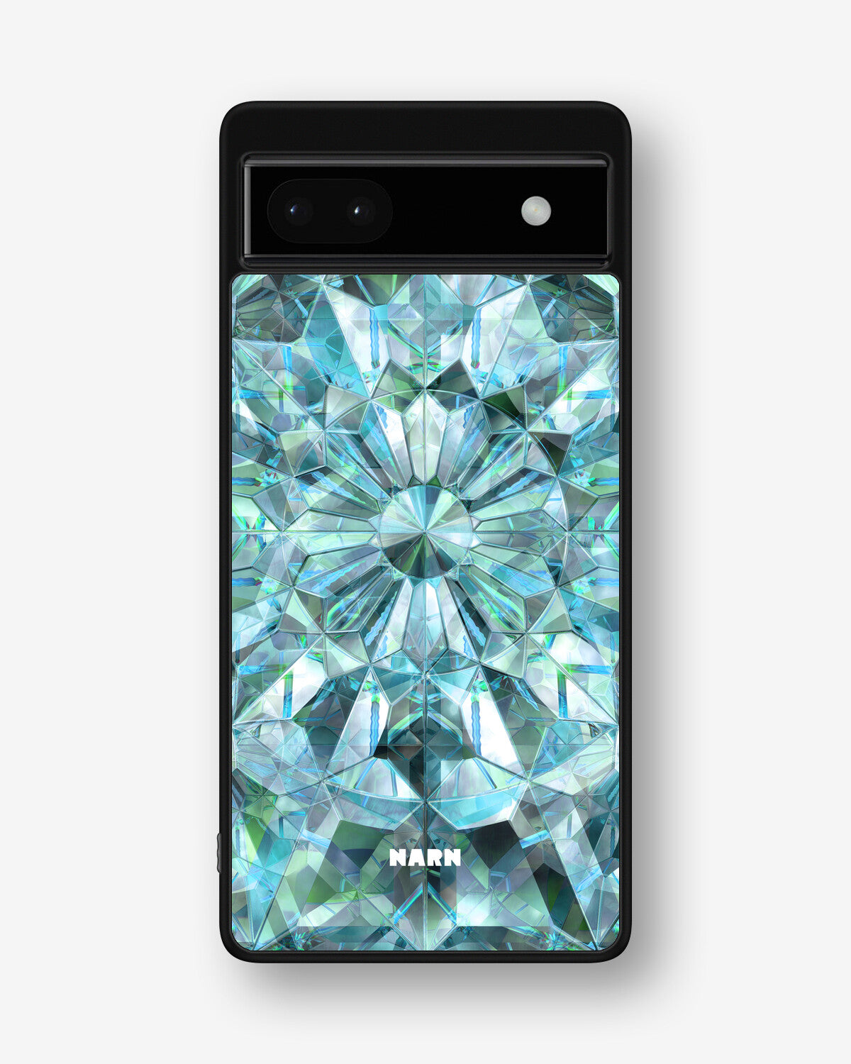 Google Pixel 6a Hard Case – Green Crystals - View 1