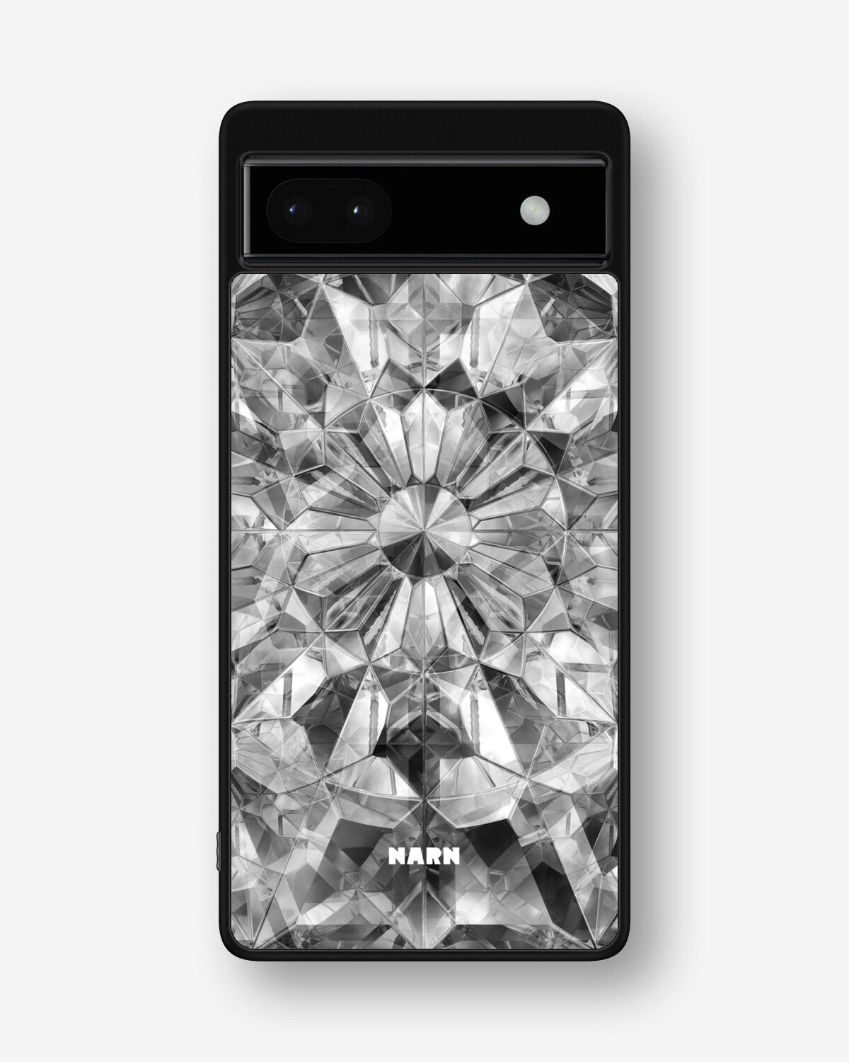 Google Pixel 6a Hard Case – Grey Crystals - View 1