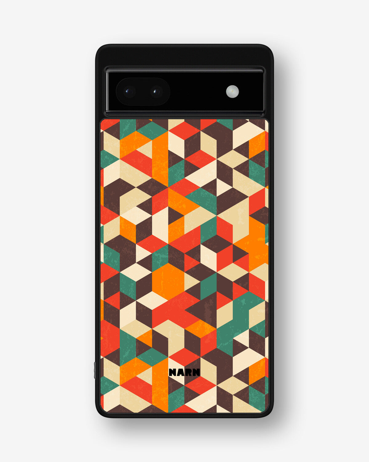 Google Pixel 6a Hard Case – Retro Geometric - View 1