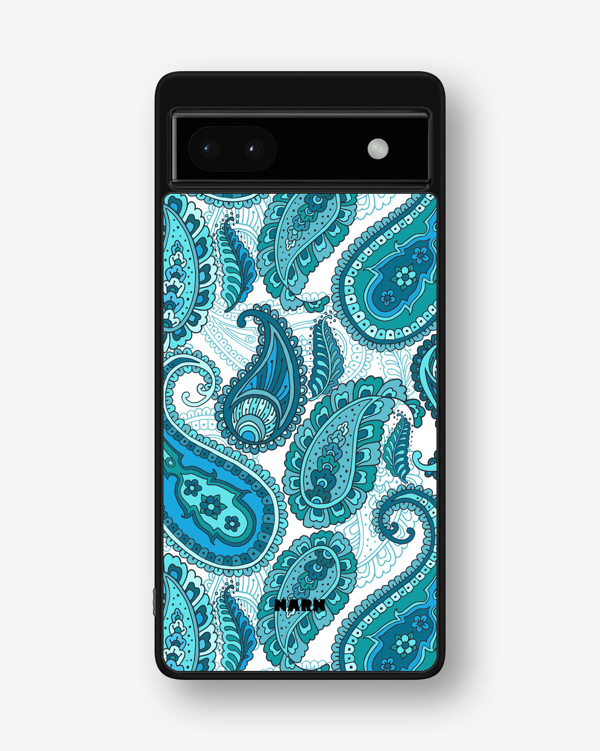 Google Pixel 6a Hard Case – Turquoise Paisley - View 1