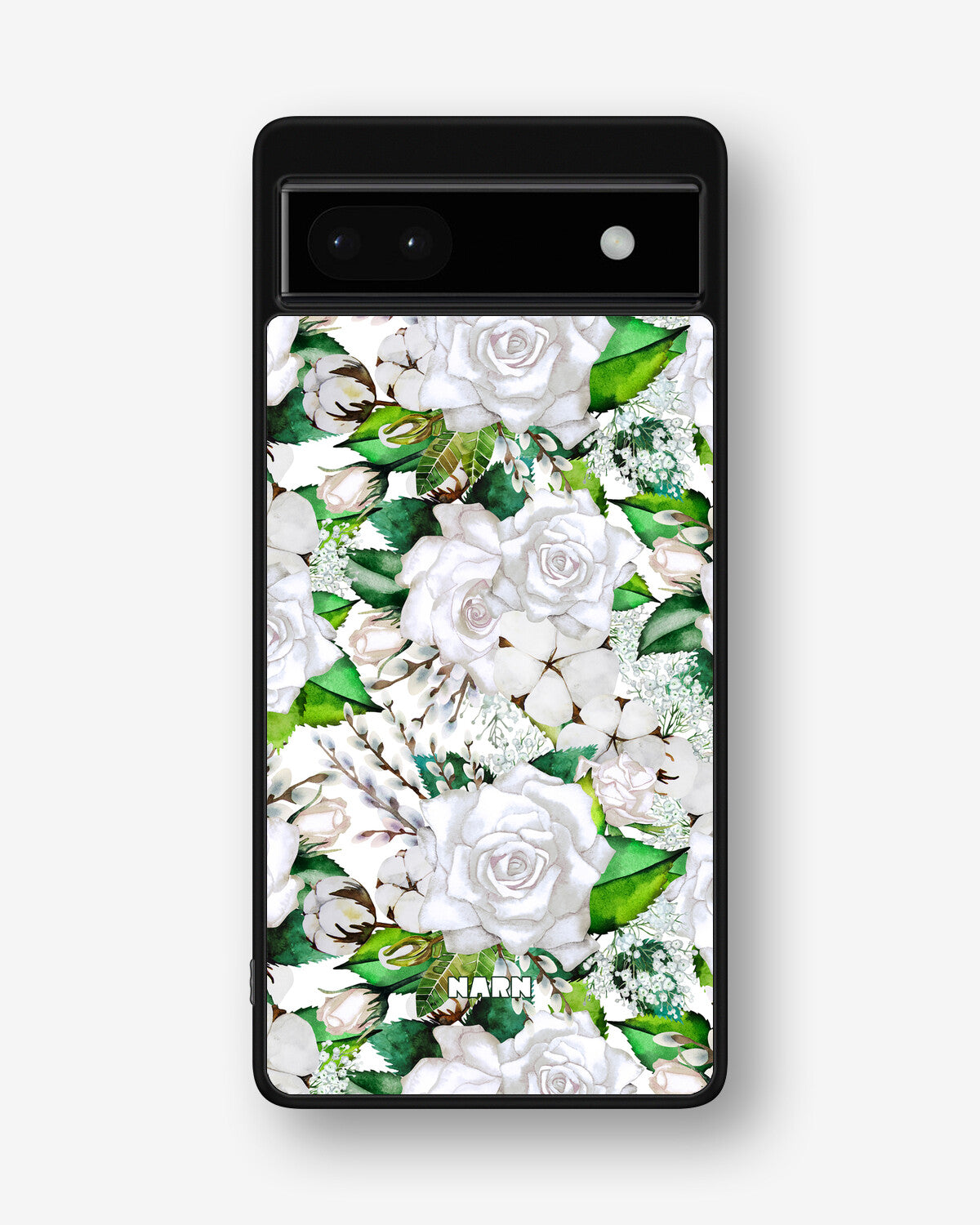 Google Pixel 6a Hard Case – White Bloom - View 1