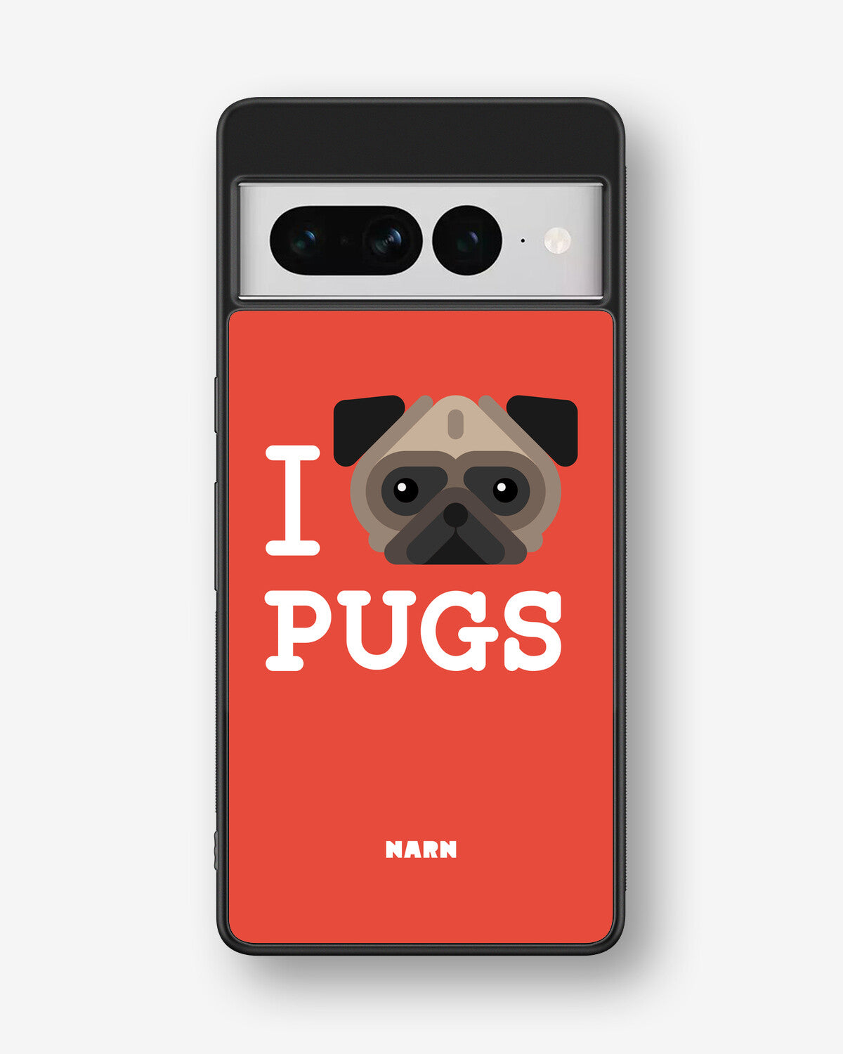 Google Pixel 7 Pro Hard Case – I Love Pugs - View 1
