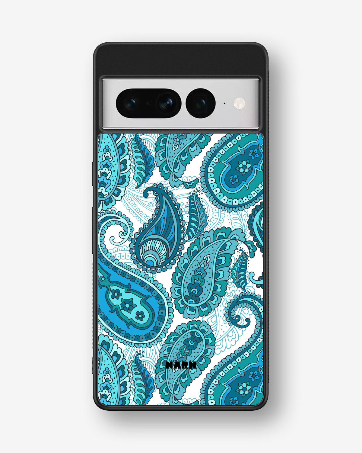 Google Pixel 7 Pro Hard Case – Turquoise Paisley - View 1