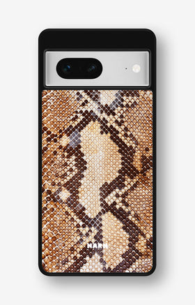 Google Pixel 7 Hard Case – Brown Snakeskin - View 1