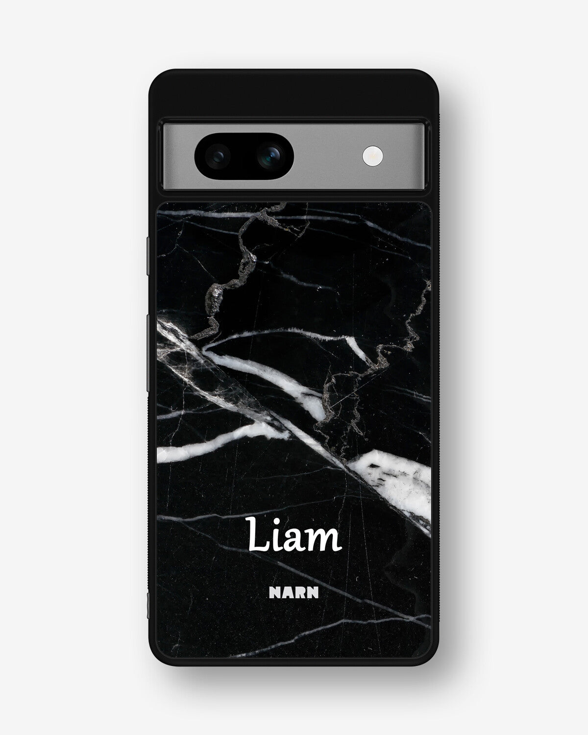 Google Pixel 7a Hard Case – Custom - Black Marble - View 1