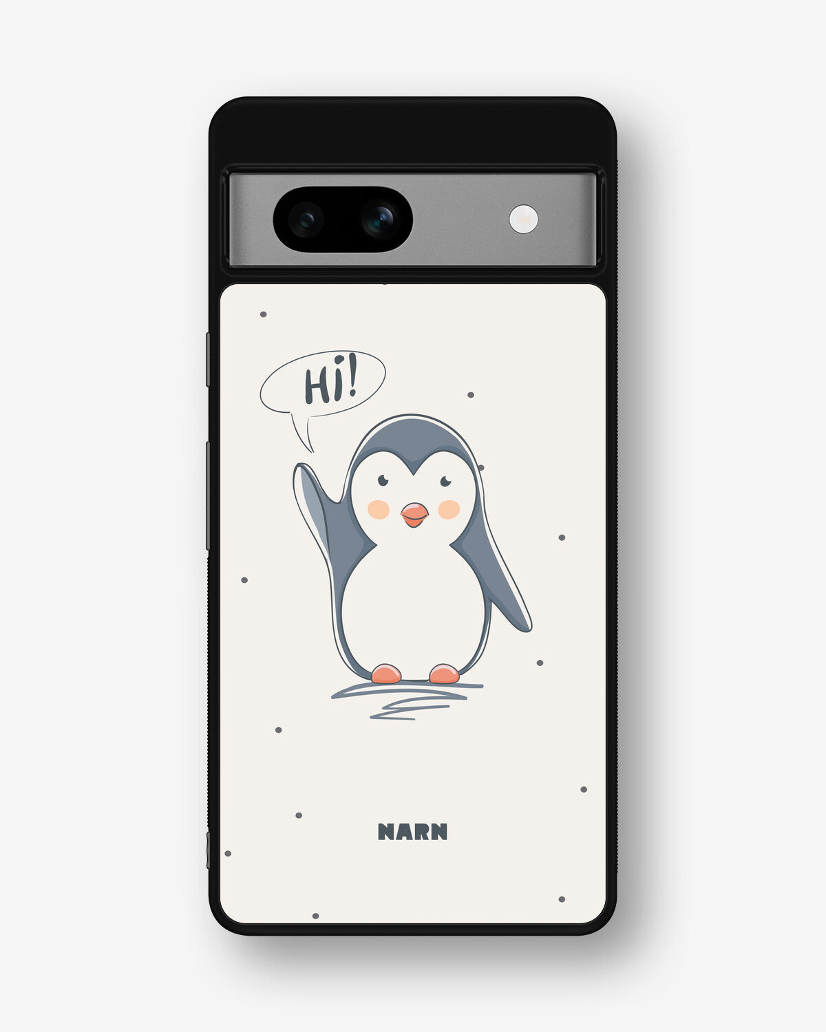 Google Pixel 7a Hard Case – Cute Penguin - View 1