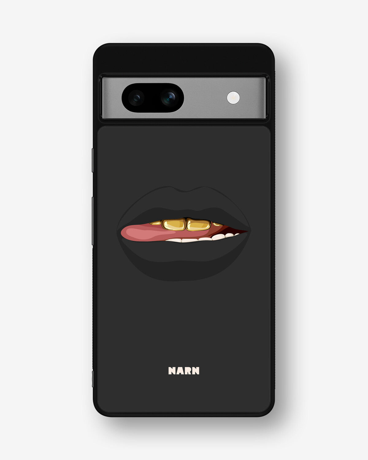 Google Pixel 7a Hard Case – Golden Lips - View 1