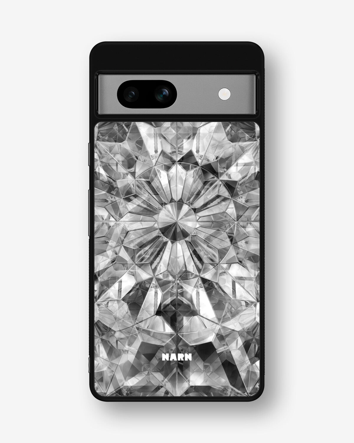 Google Pixel 7a Hard Case – Grey Crystals - View 1