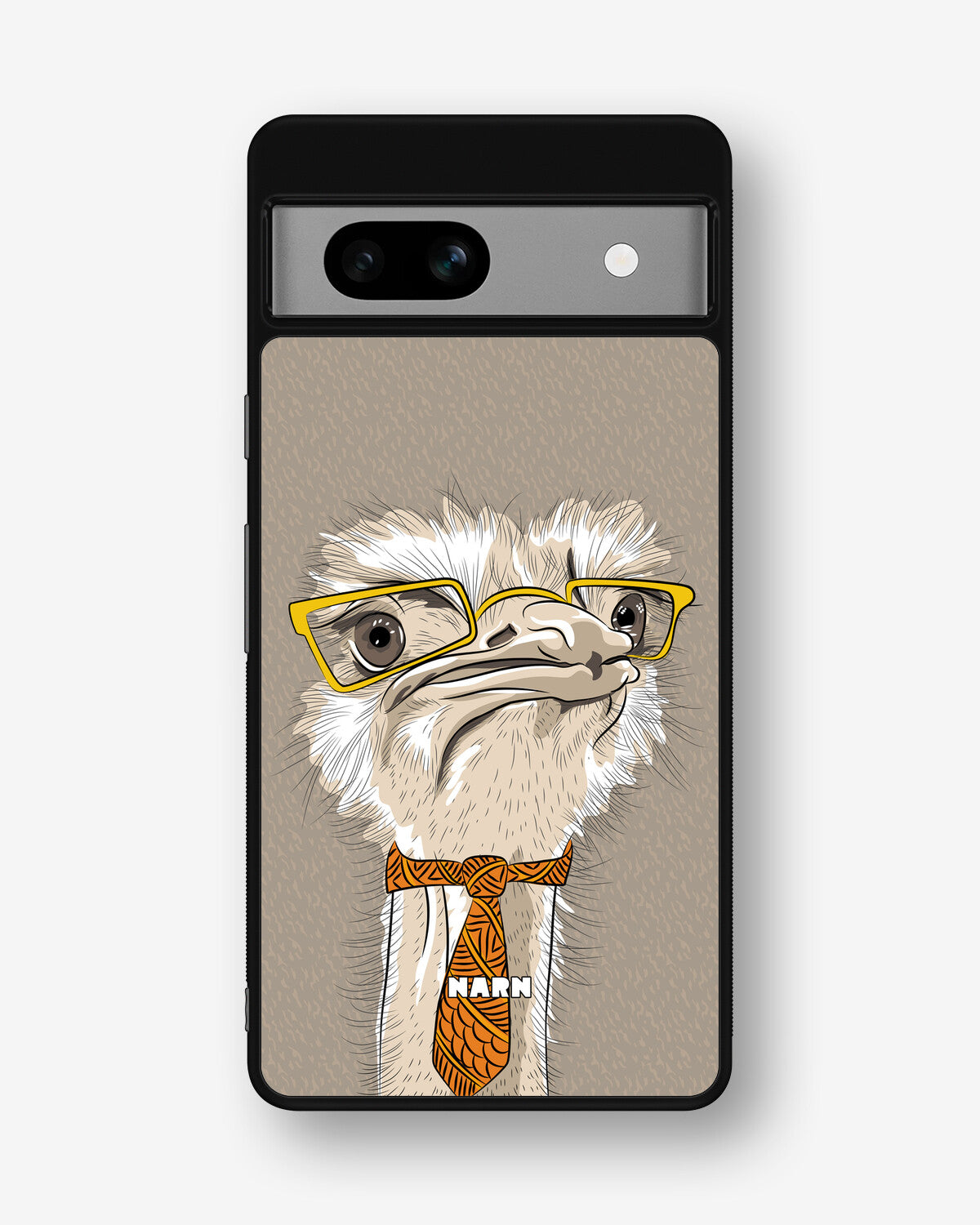 Google Pixel 7a Hard Case – Hipster Ostrich - View 1