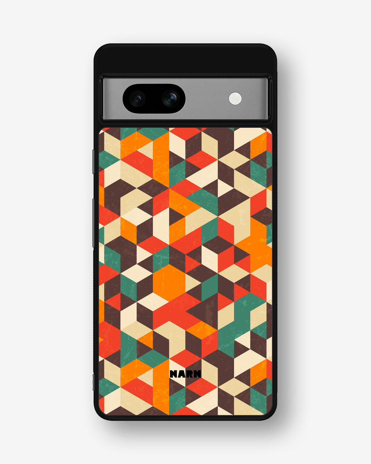 Google Pixel 7a Hard Case – Retro Geometric - View 1