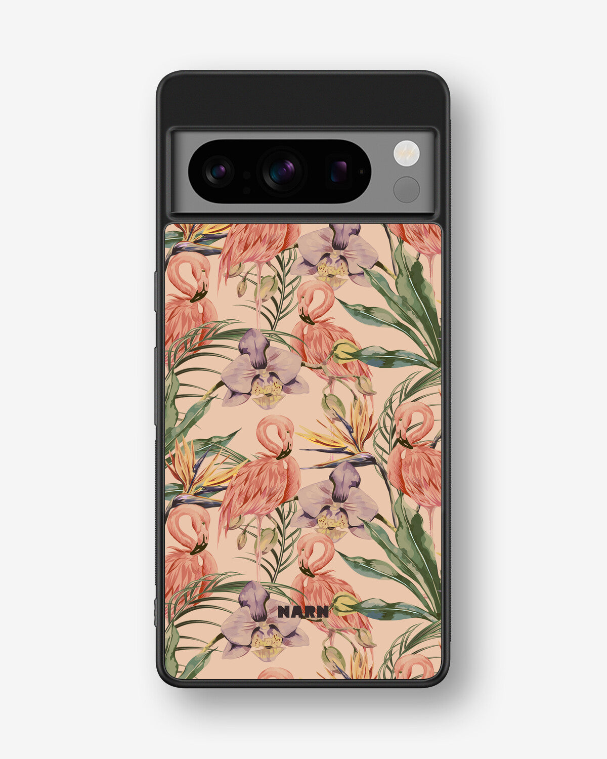 Google Pixel 8 Pro Hard Case – Flamingos & Flowers - View 1