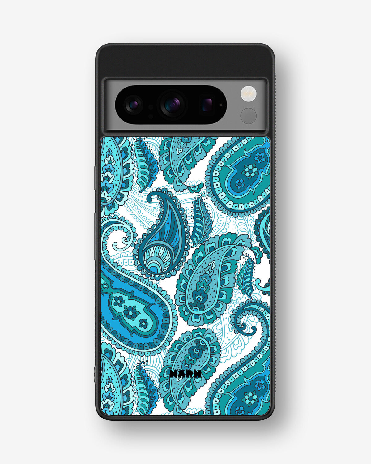 Google Pixel 8 Pro Hard Case – Turquoise Paisley - View 1