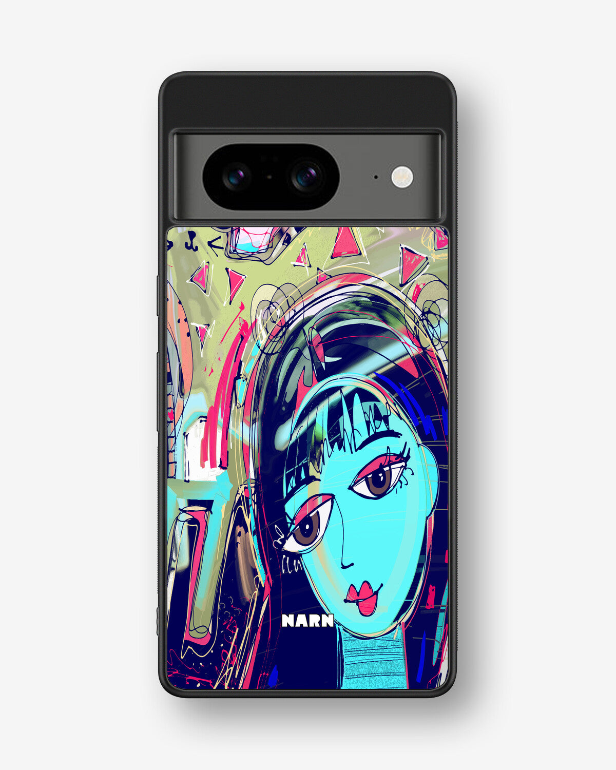 Google Pixel 8 Hard Case – Abstract Cat - View 1