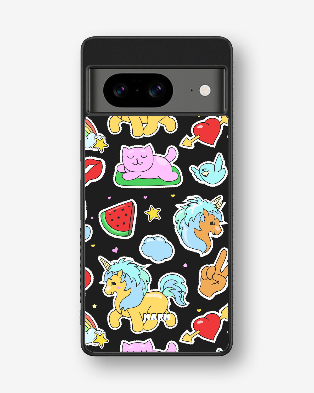 Google Pixel 8 Hard Case – Cute Stickers - View 1