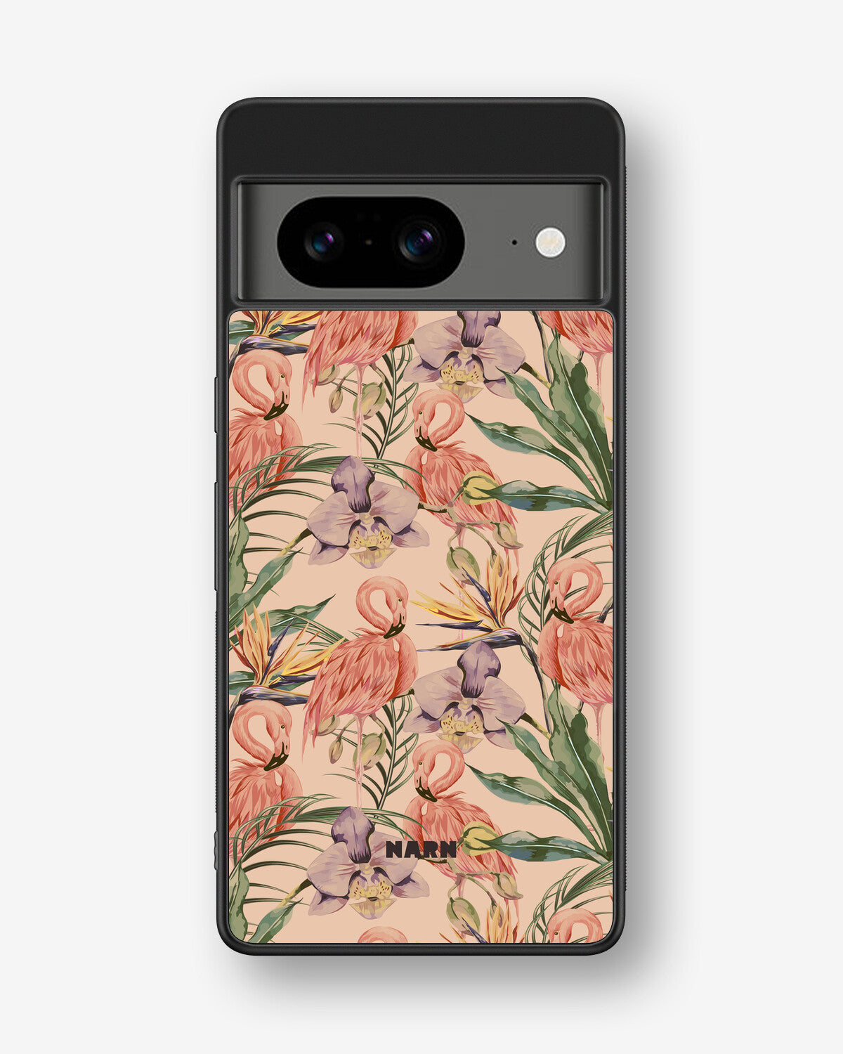 Google Pixel 8 Hard Case – Flamingos & Flowers - View 1