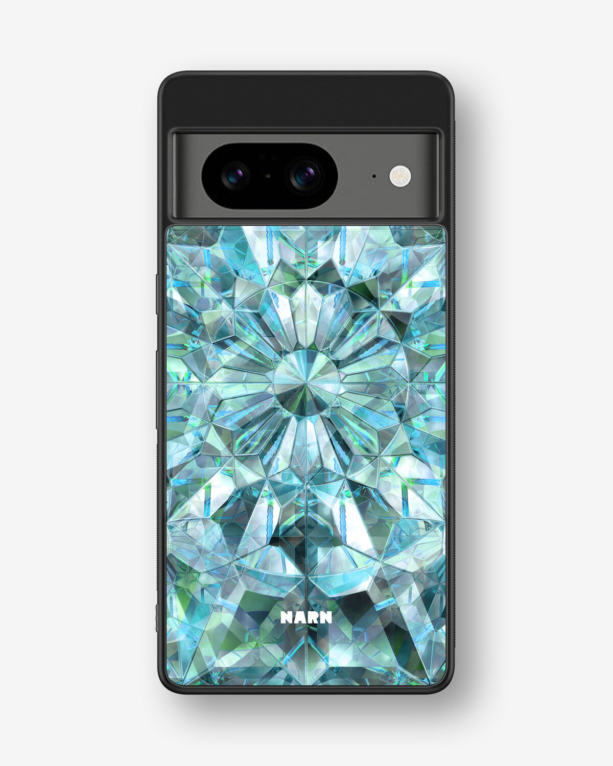Google Pixel 8 Hard Case – Green Crystals - View 1
