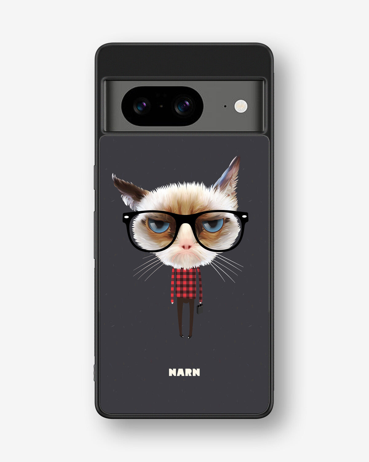 Google Pixel 8 Hard Case – Hipster Cat - View 1
