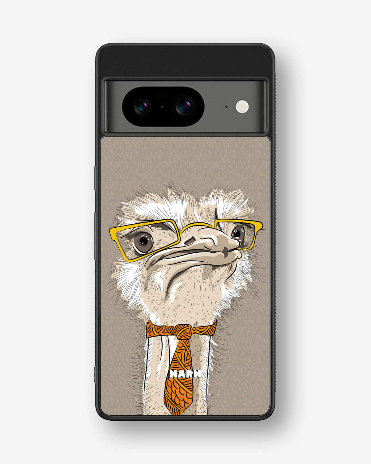 Google Pixel 8 Hard Case – Hipster Ostrich - View 1