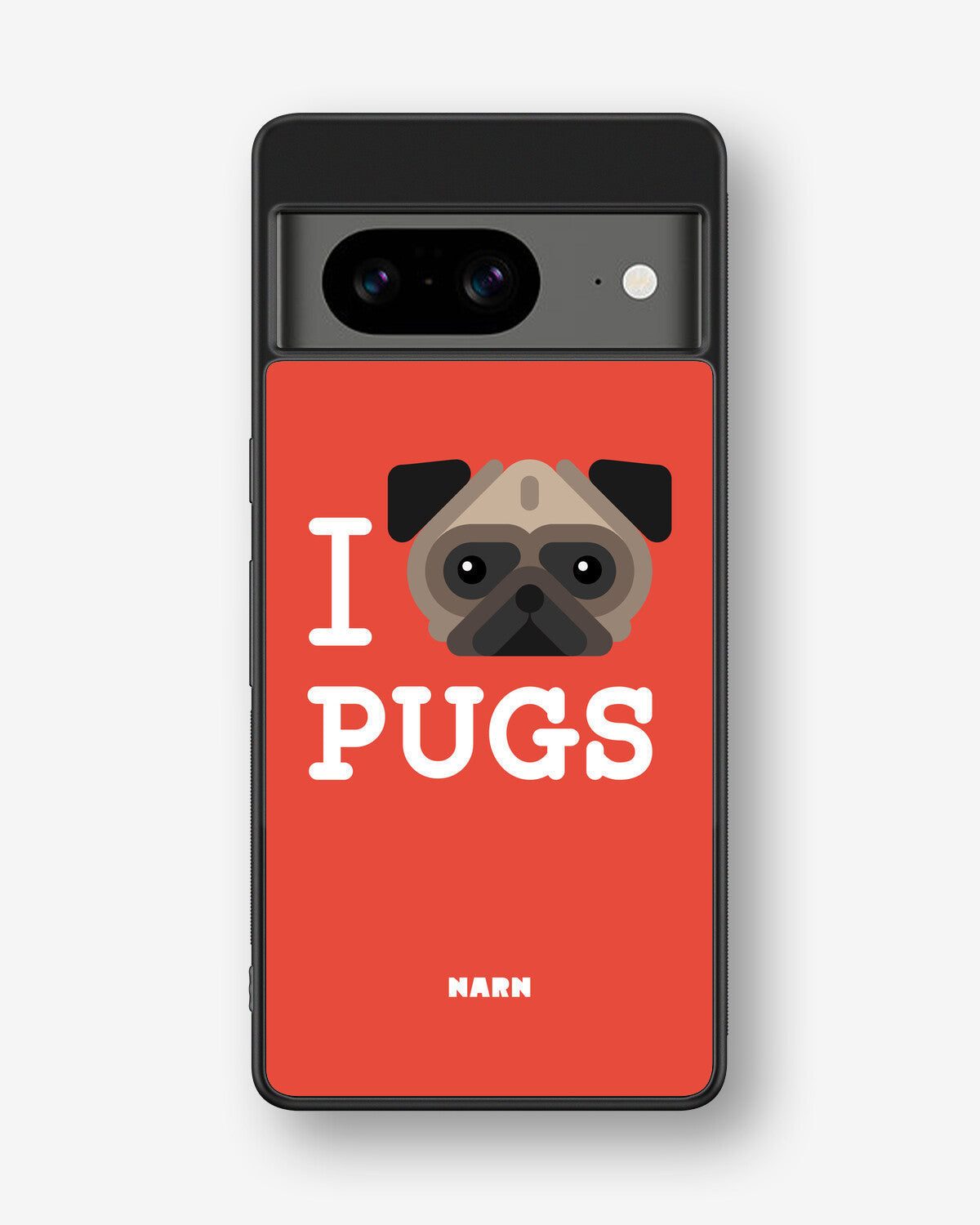 Google Pixel 8 Hard Case – I Love Pugs - View 1