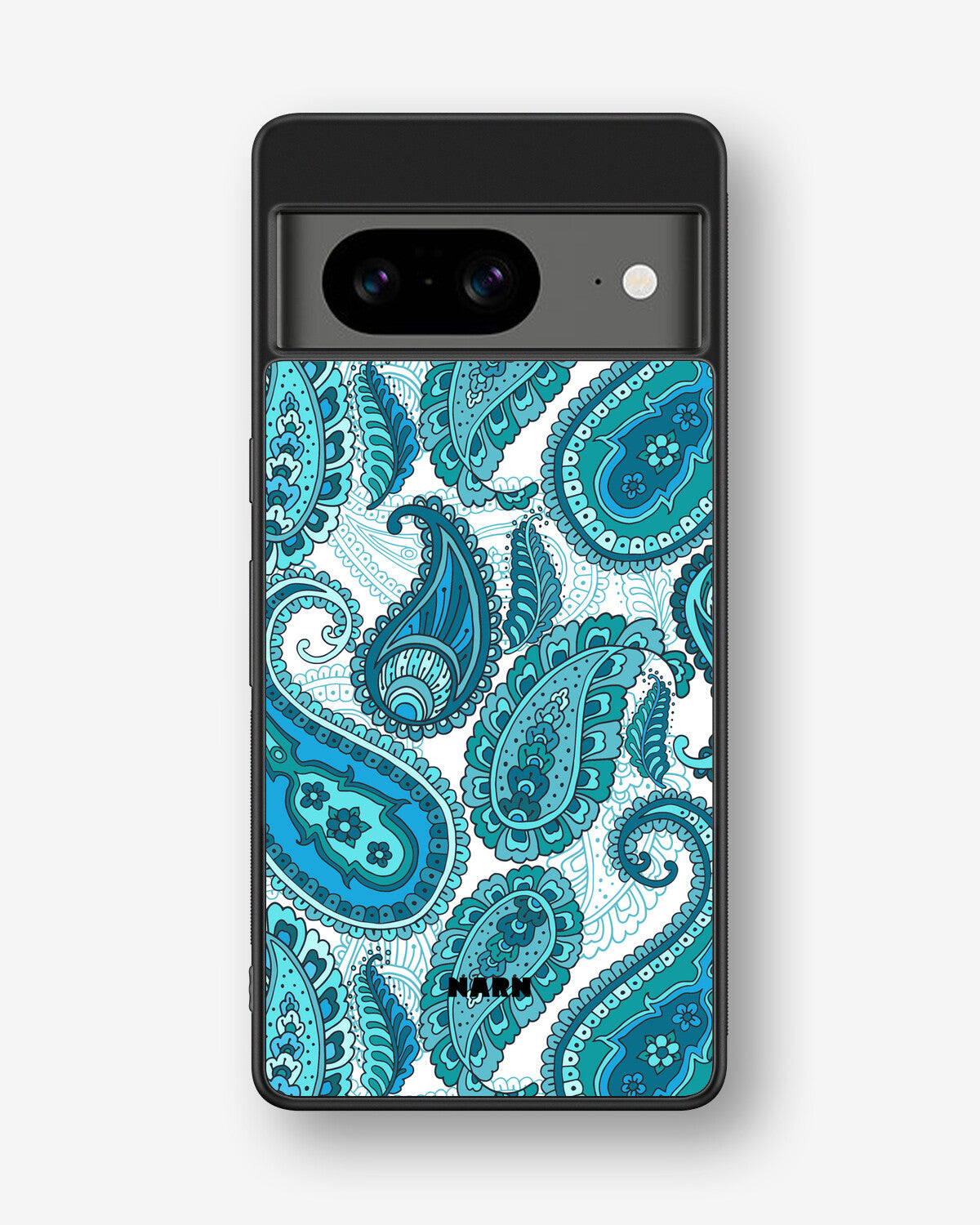 Google Pixel 8 Hard Case – Turquoise Paisley - View 1