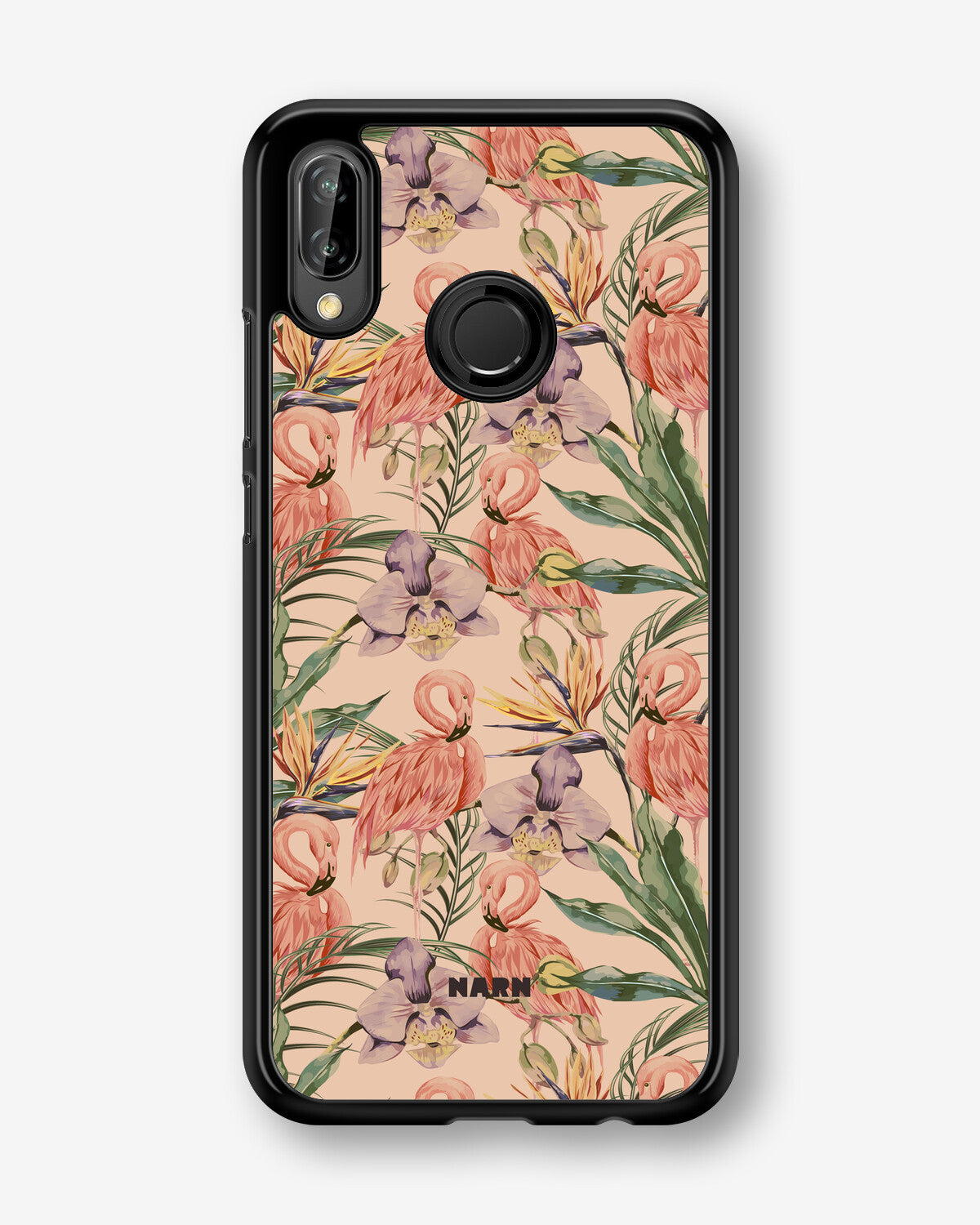 Huawei P20 Lite Hard Case – Flamingos & Flowers - View 1